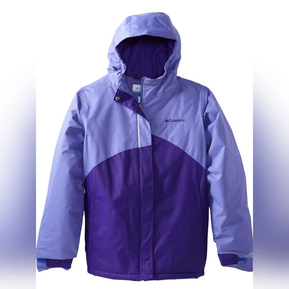 Columbia Girls' Crash Out Snow Jacket in light & dark purple, size Large - Picture 14 of 14